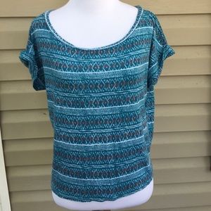 Check & Stripe women's peacock blue women's shirt  $5/25